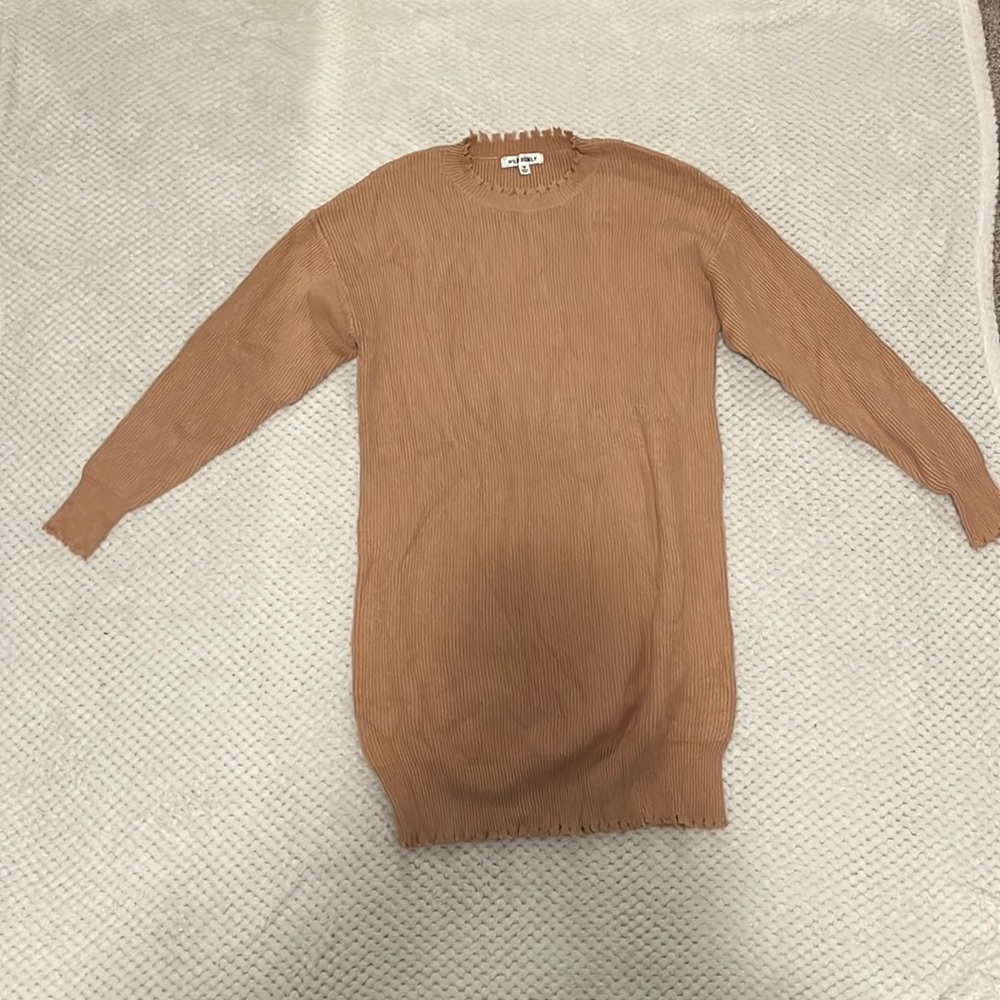 Tan sweater dress